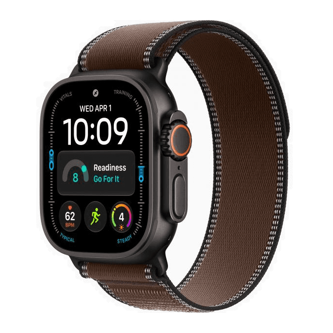 Apple Watch Ultra 4 Black, Dark Umber - Trail Loop