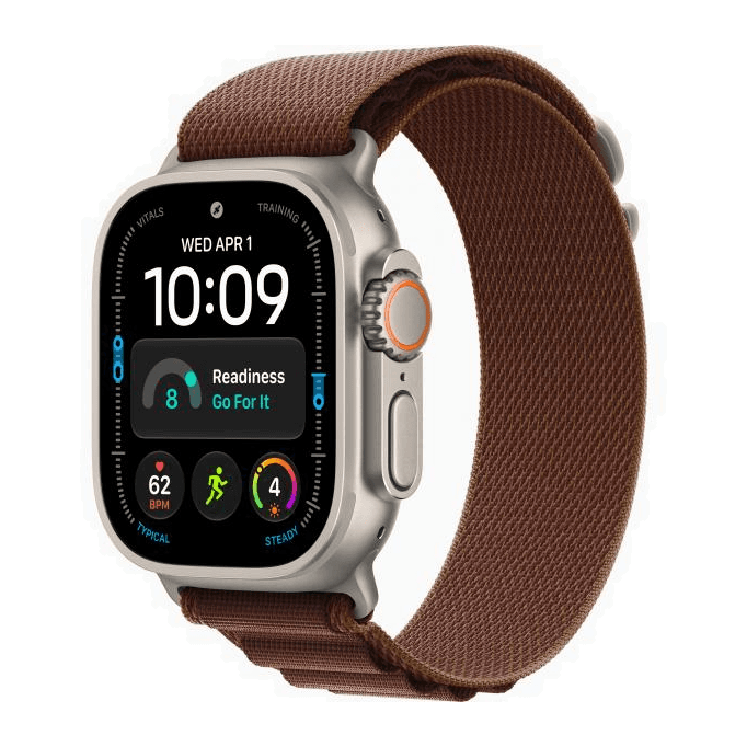 Apple Watch Ultra 4 Natural, Burgundy - Alpine Loop