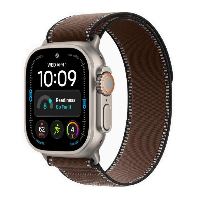 Apple Watch Ultra 4 Natural, Dark Umber - Trail Loop