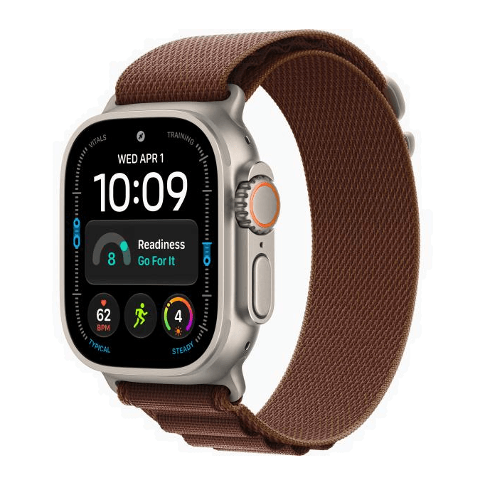 Apple Watch Ultra 4 Natural, Burgundy - Alpine Loop