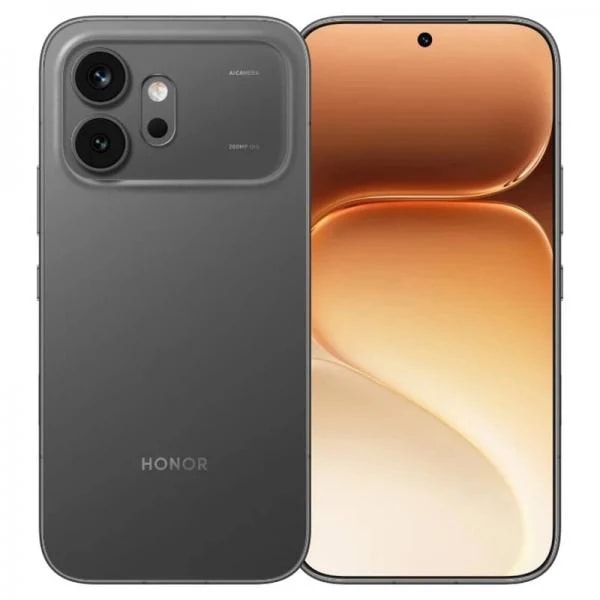 Honor 600, черный, вид спереди