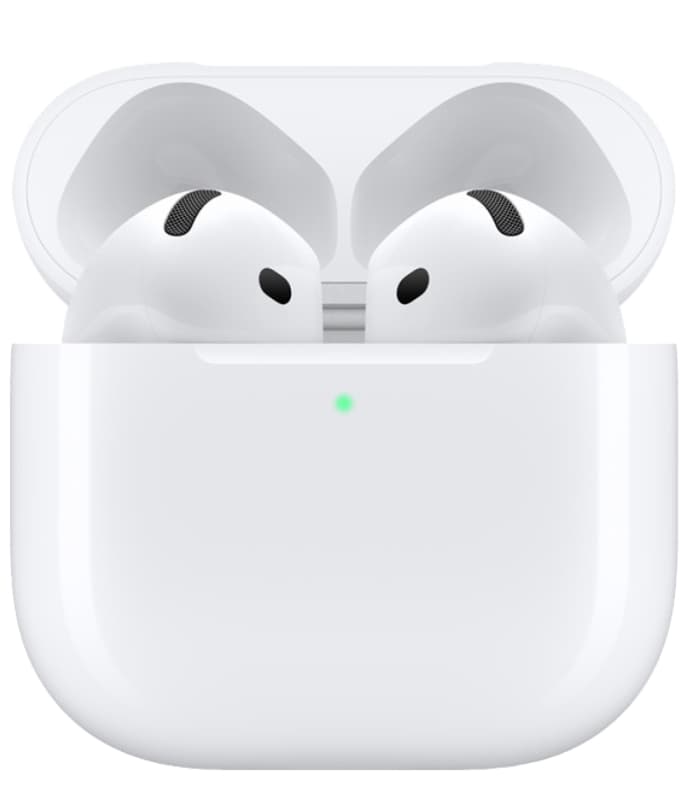 Apple AirPods 4, белый, открытый зарядный футляр