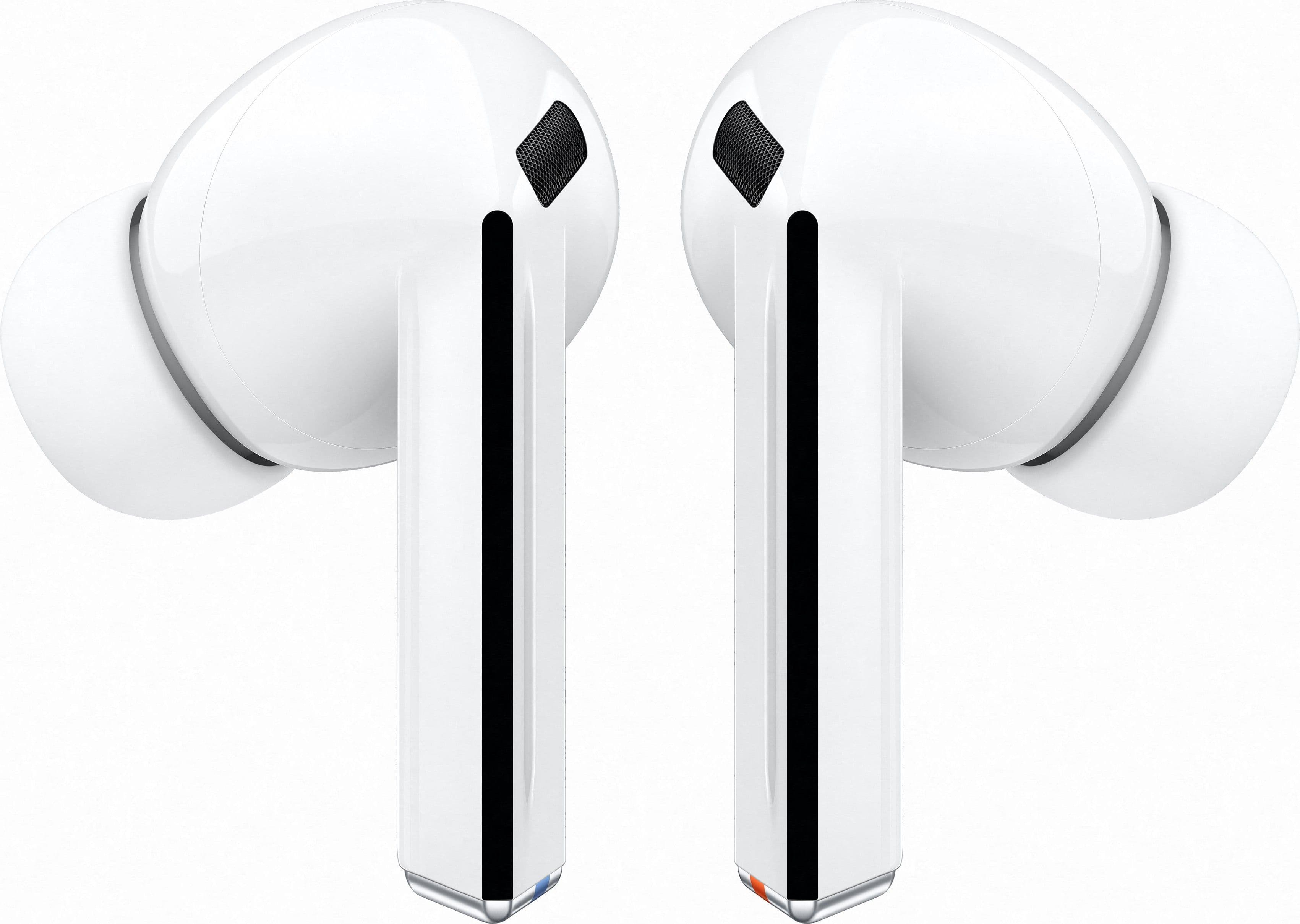Samsung Buds 3 Pro, белый, наружная сторона пары наушников
