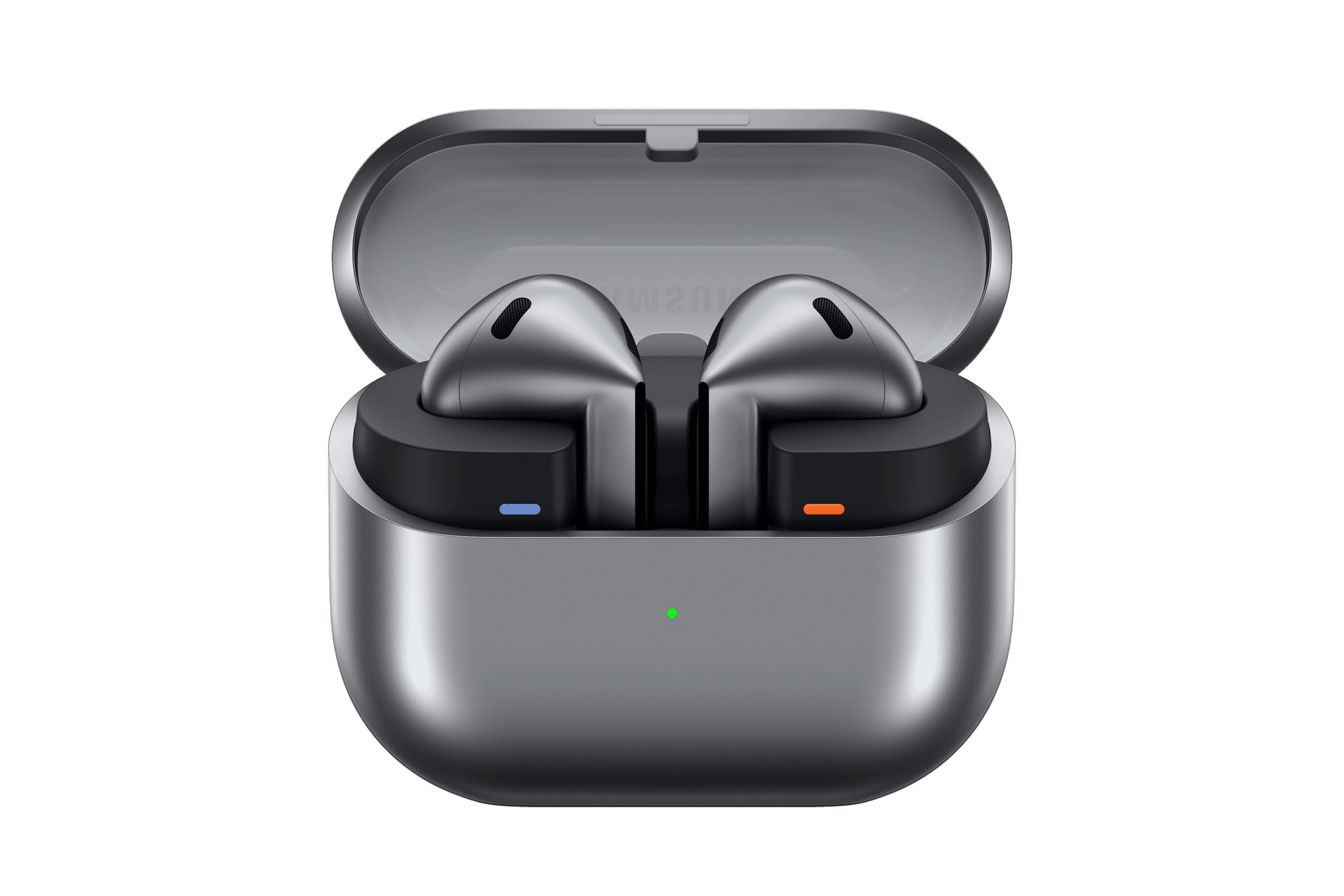 Samsung Buds 3, серый, открытый футляр с наушниками