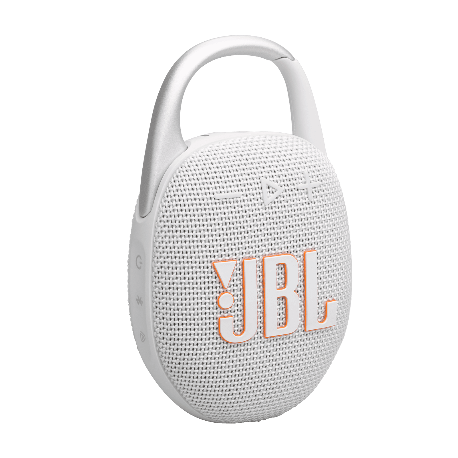 JBL Clip 5, 7 Вт, белый, колонка в три четверти