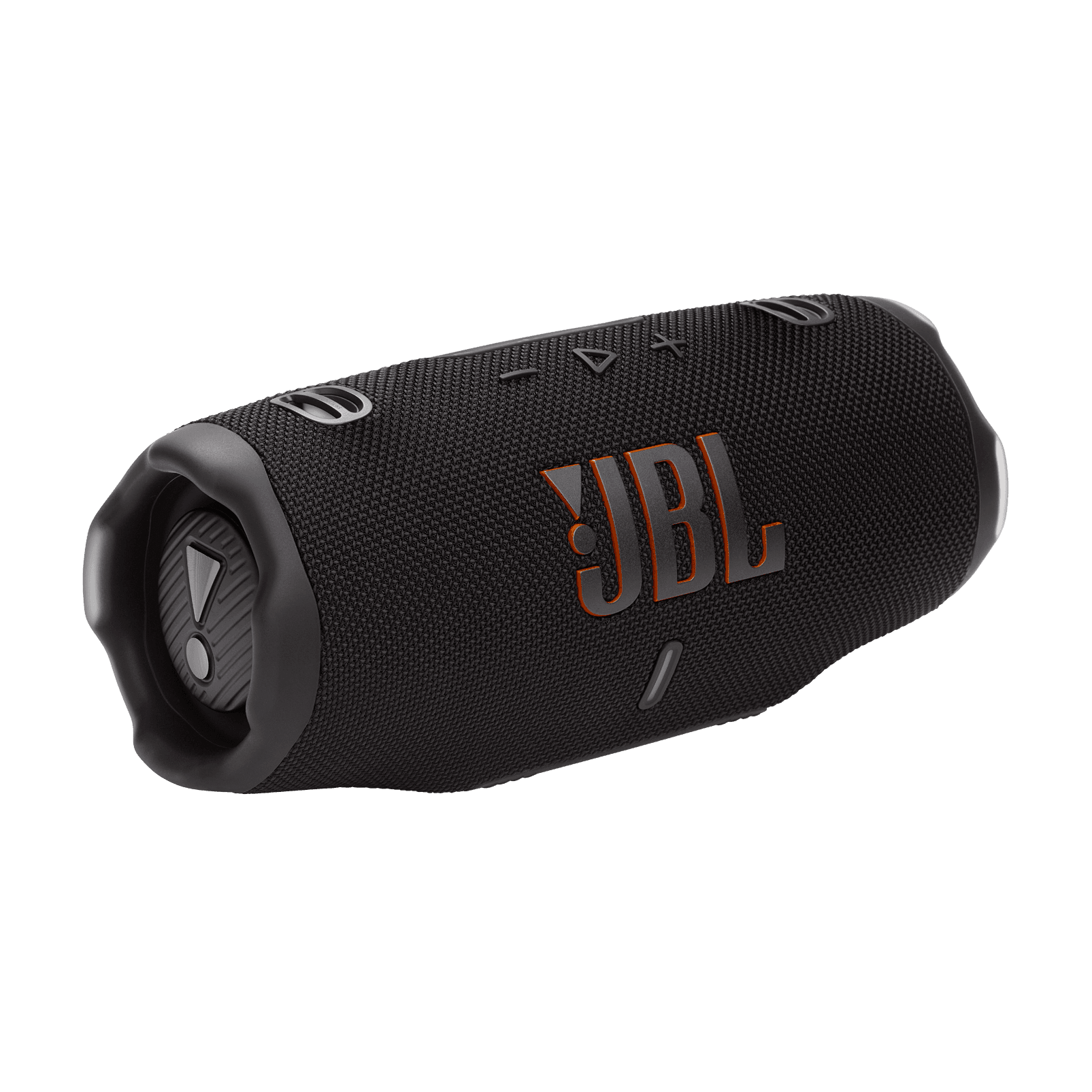 JBL Charge 6, черный, колонка в три четверти