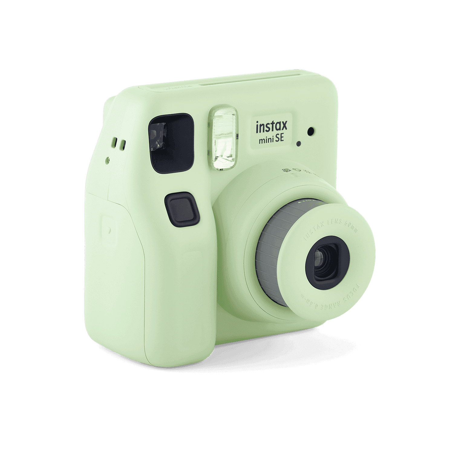 Fujifilm Instax Mini SE + картридж на 10 снимков — зеленый — front-three-quarter