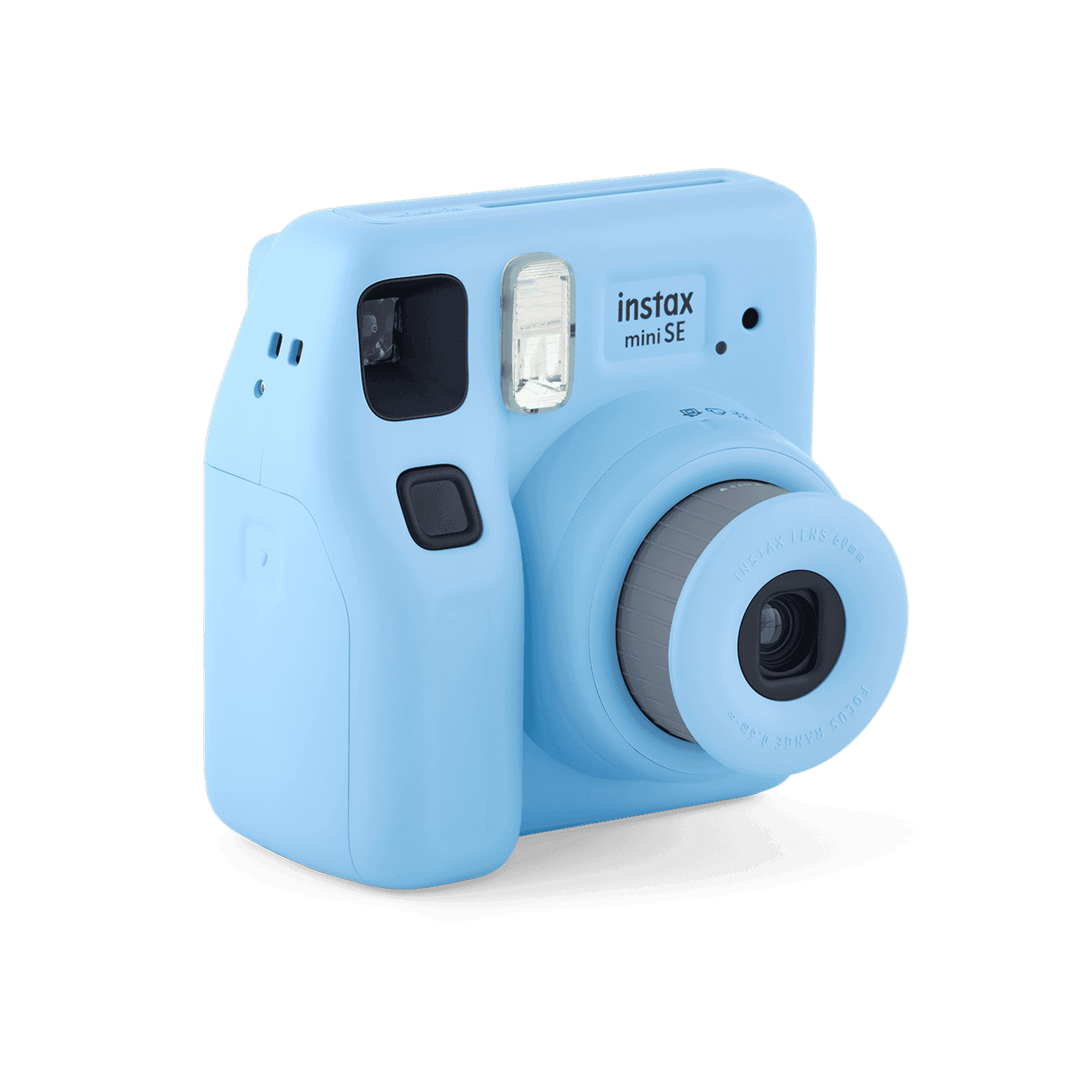 Fujifilm Instax Mini SE + картридж на 10 снимков — голубой — front-three-quarter