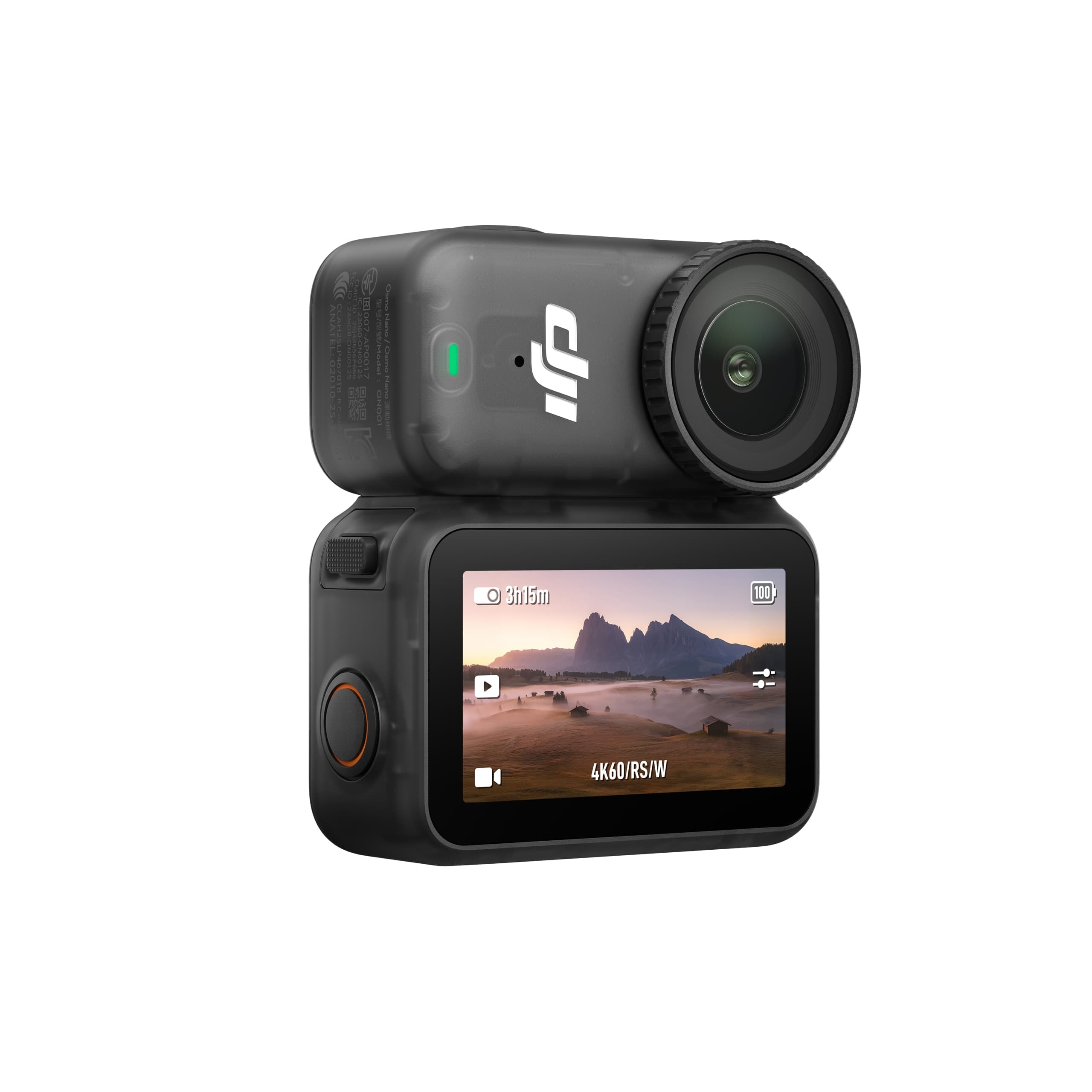 DJI Osmo Nano — черный — docked-front-three-quarter