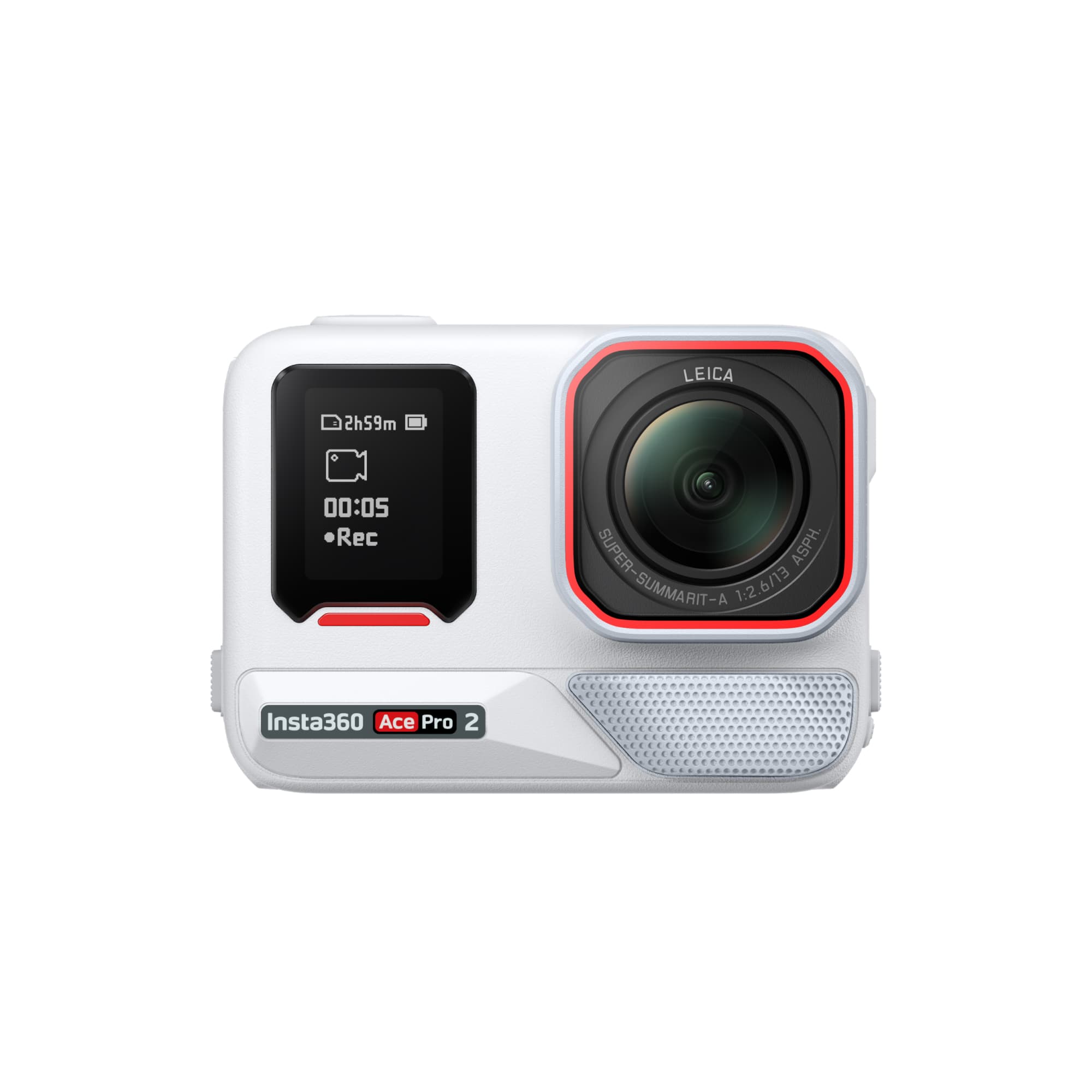 Insta 360 Ace Pro 2 — Arctic White — camera front