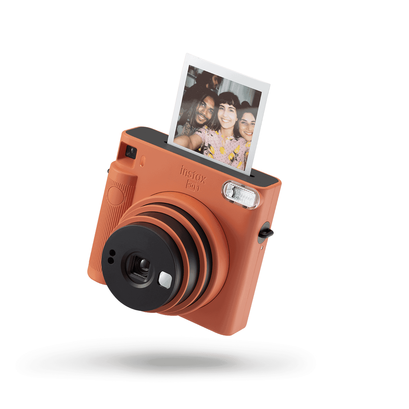 Fujifilm Instax Square SQ1 — оранжевый — printing-three-quarter
