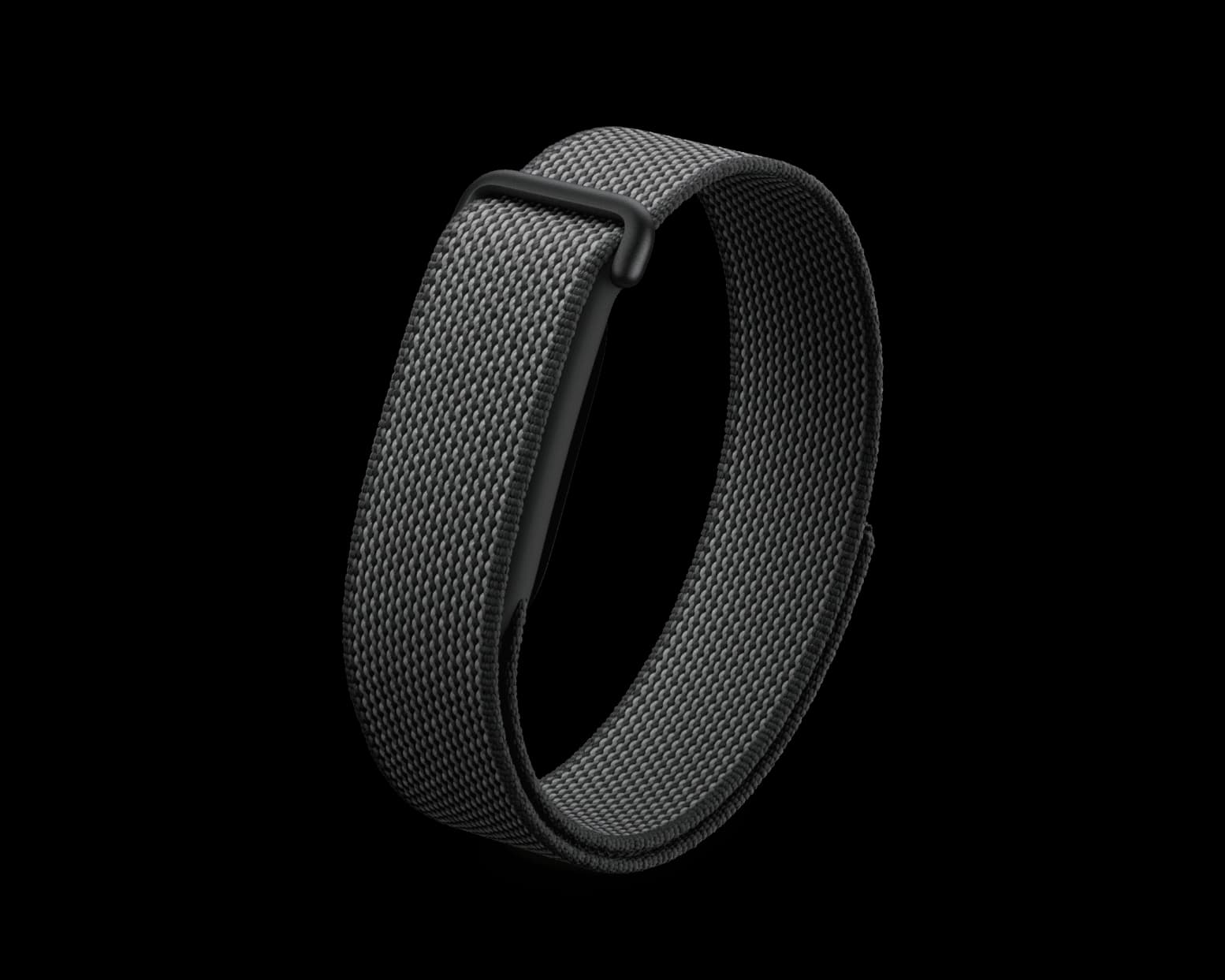 Google Fitbit Air (Obsidian) — front-three-quarter