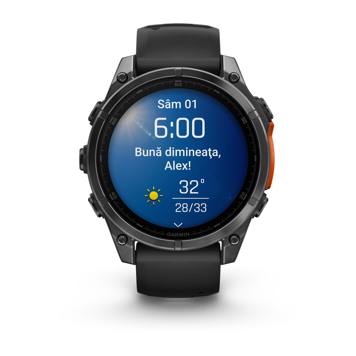 Garmin Fenix 8, AMOLED, серый — 47 мм · черный силиконовый ремешок — rf-xl