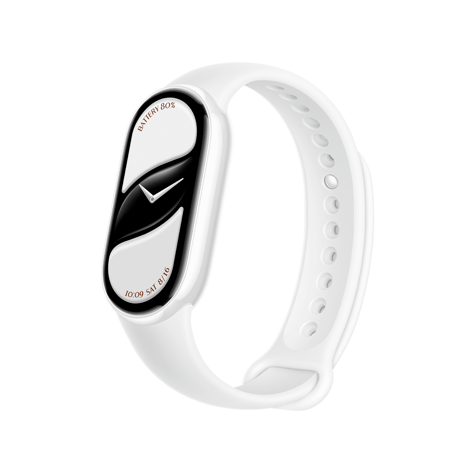 Xiaomi Smart Band 10 Ceramic Edition Pearl White — front-perspective