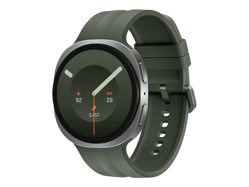 Galaxy Watch9, 44mm, LTE, Silver — front-three-quarter