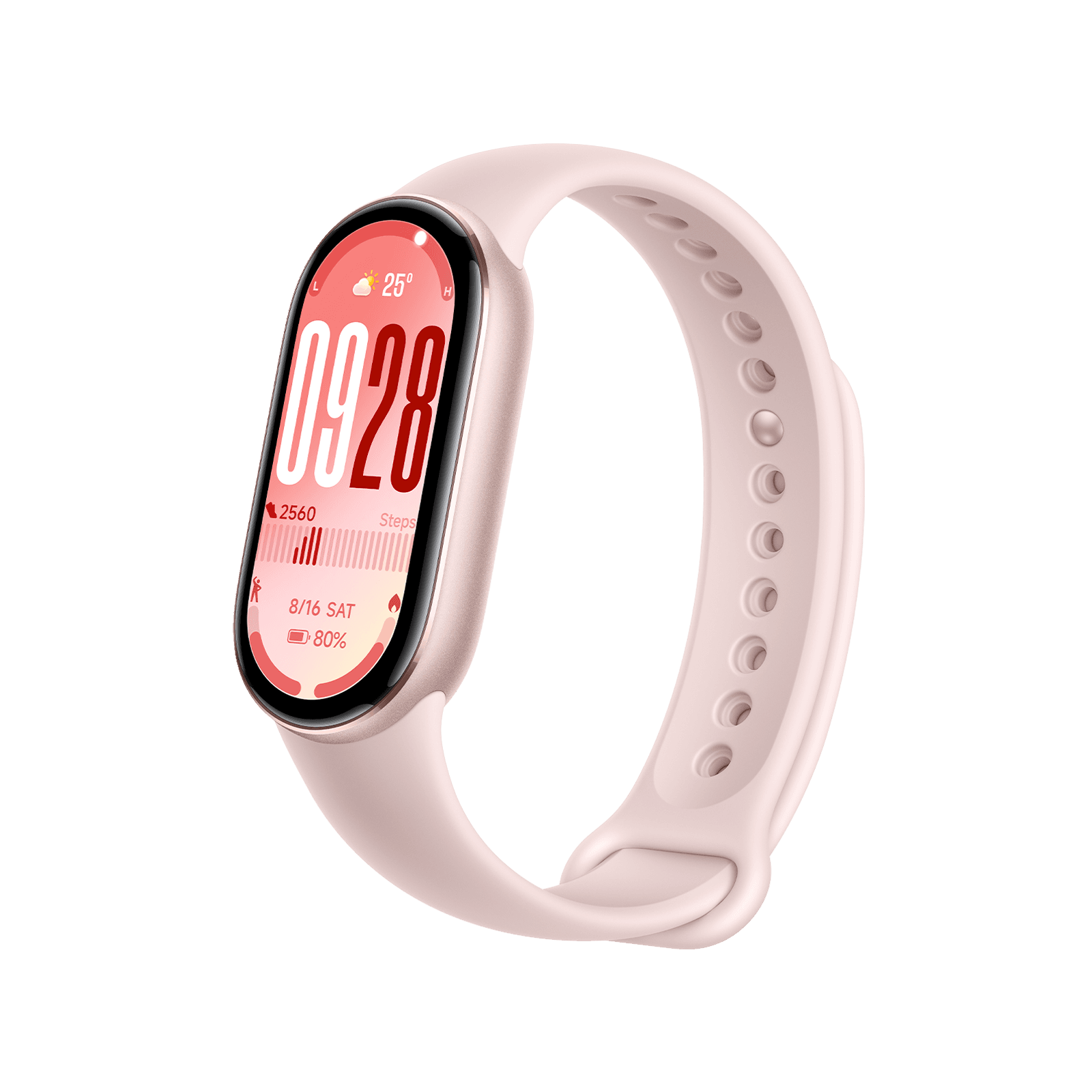 Xiaomi Smart Band 10 Mystic Rose — front-perspective
