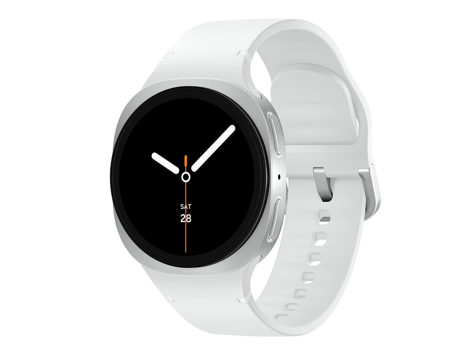 Galaxy Watch8, 40mm, Silver, LTE — front-three-quarter